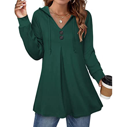 Women's Long Sleeve Hooded Tunic Tops Free Shipping Pick A Best