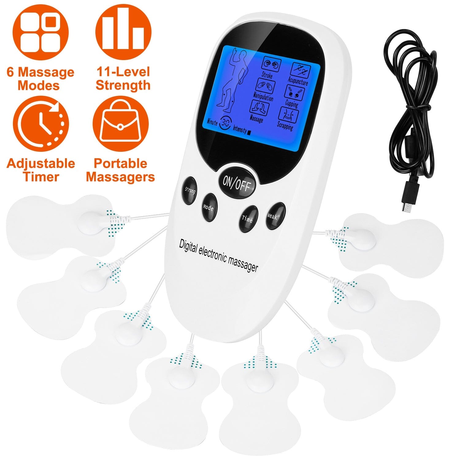 Electric Muscle Stimulator with Electrode Pads Wires Affordable Cheap Pice