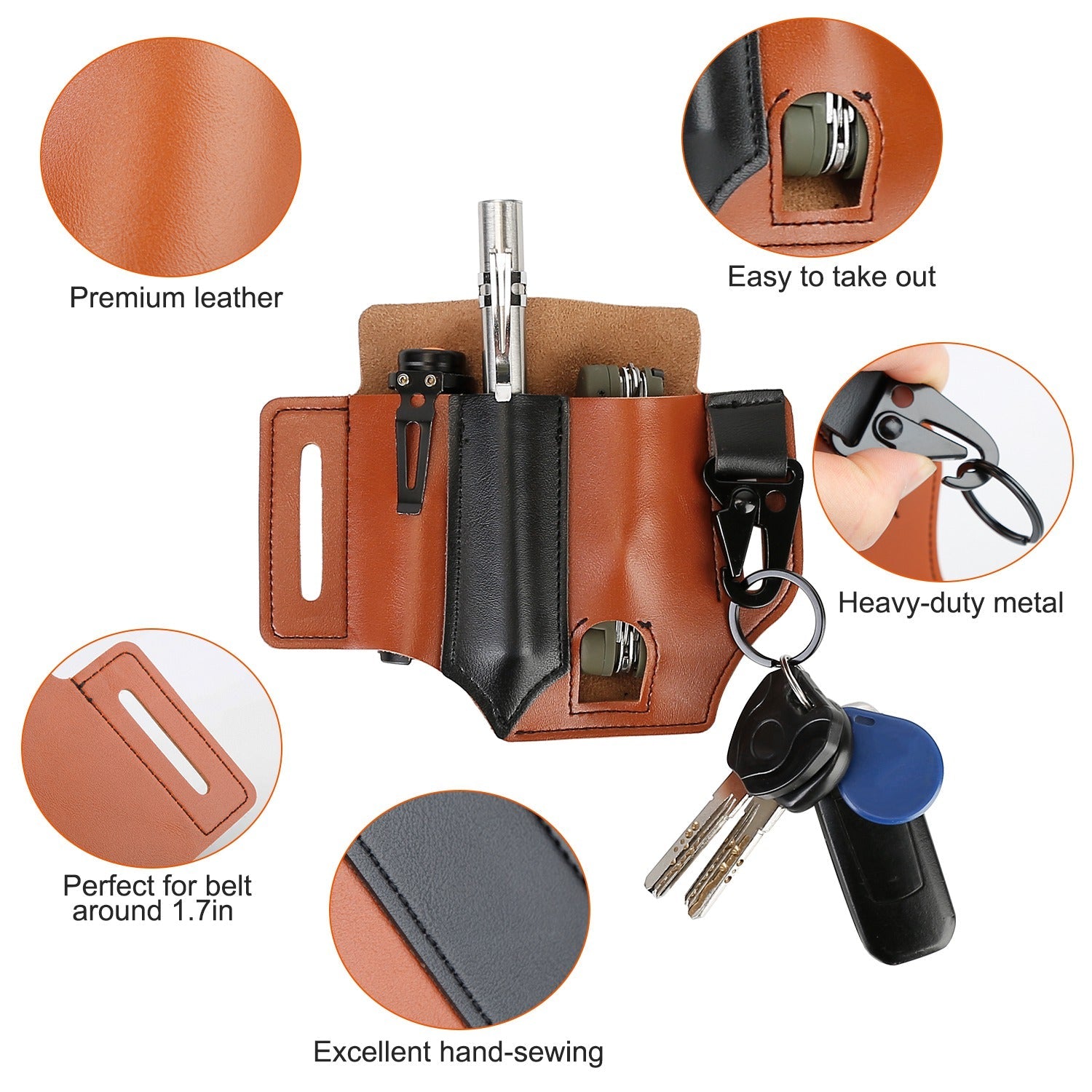 Multi-tool Sheath for Belt Leather EDC Pocket Organizer Wholesale Pice Cheap Online