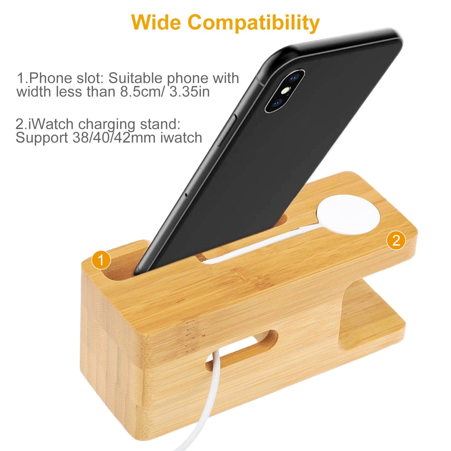 Bamboo Wood Charging Stand for Apple Watch Latest