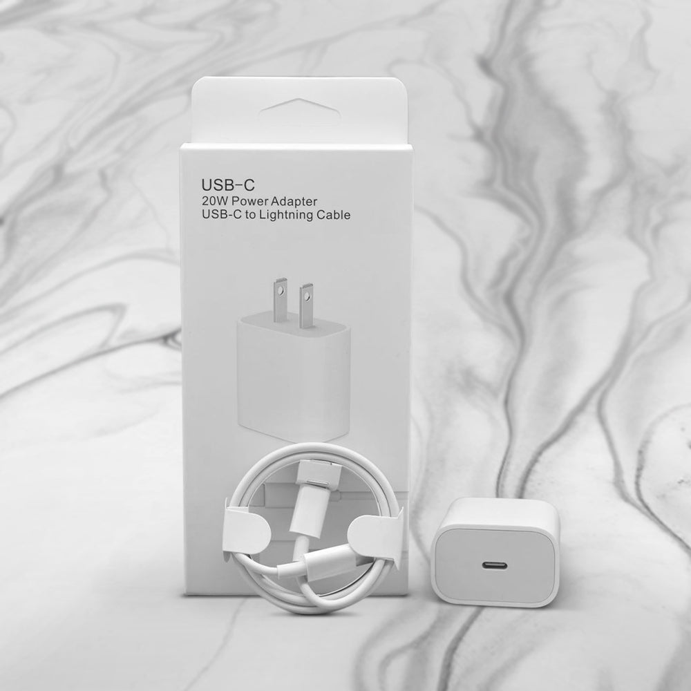 Fast USB-C to Lightning Cable and 20W Adapter High Quality For Sale