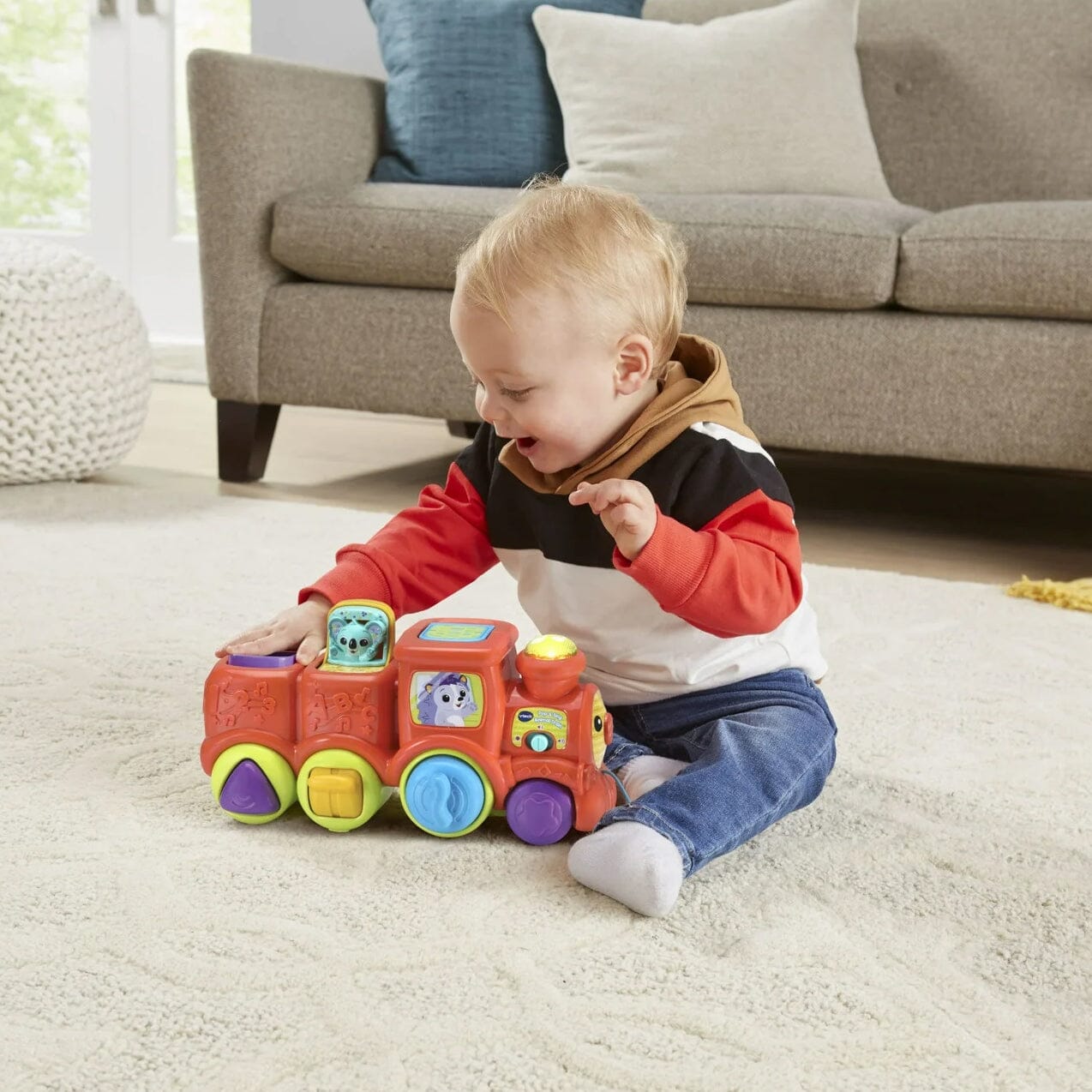 VTech Pop & Sing Animal Train Push & Pull Toys Baby and Toddler Toys Popular