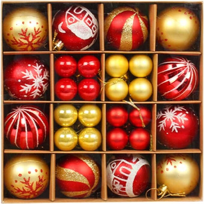 44-Piece Set: Christmas Decoration Colorful Ball Gift Box Set Sale Outlet Locations