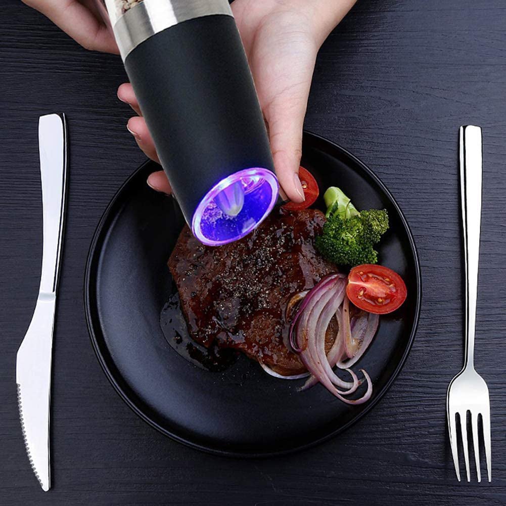 2-Pack: Gravity Electric Salt Pepper Grinder Sale Best Pices