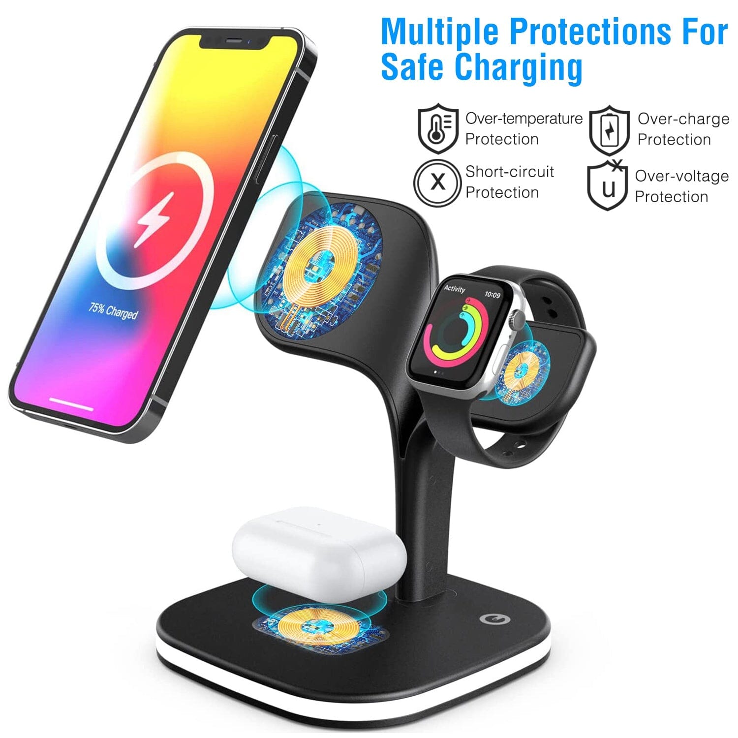 4-in-1 Magnetic Wireless Charging Station Dock Cheap Fashion Style