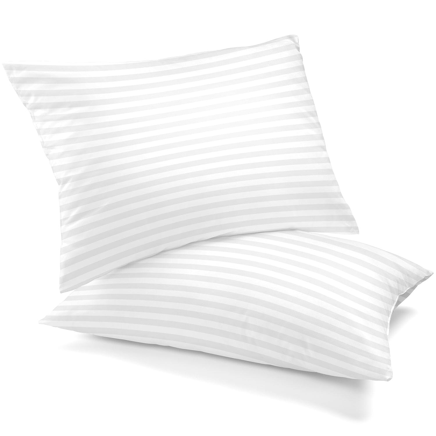 2-Pack: Lux Decor Collection Cotton Stripe Pillow Plush Bed Pillows Set Free Shipping Genuine