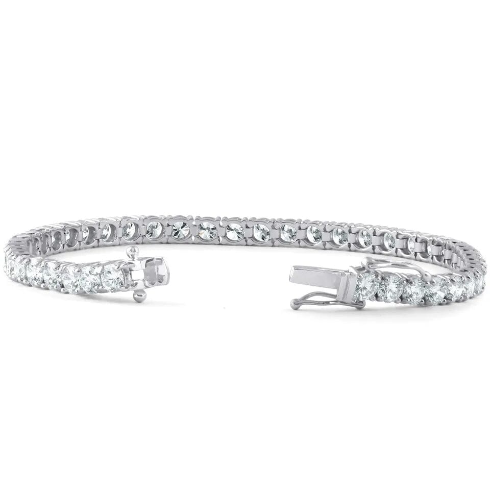 9 Ct Genuine Round-Cut Real Diamond Tennis Bracelet 7 14K White Gold Outlet Locations Cheap Pice