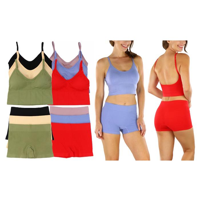 6-Pack: Women's Matching Bras or Boyshorts Outlet Low Pice