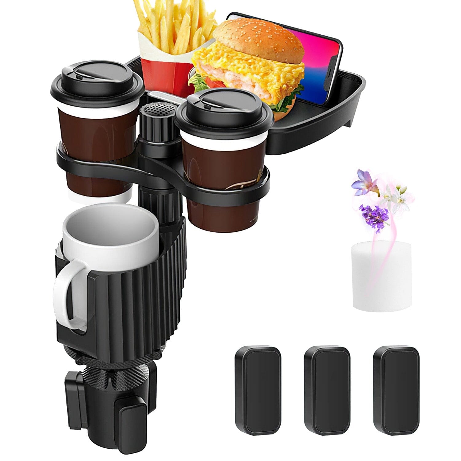 4-in-1 Car Cup Holder Tray Food Table Outlet Deals