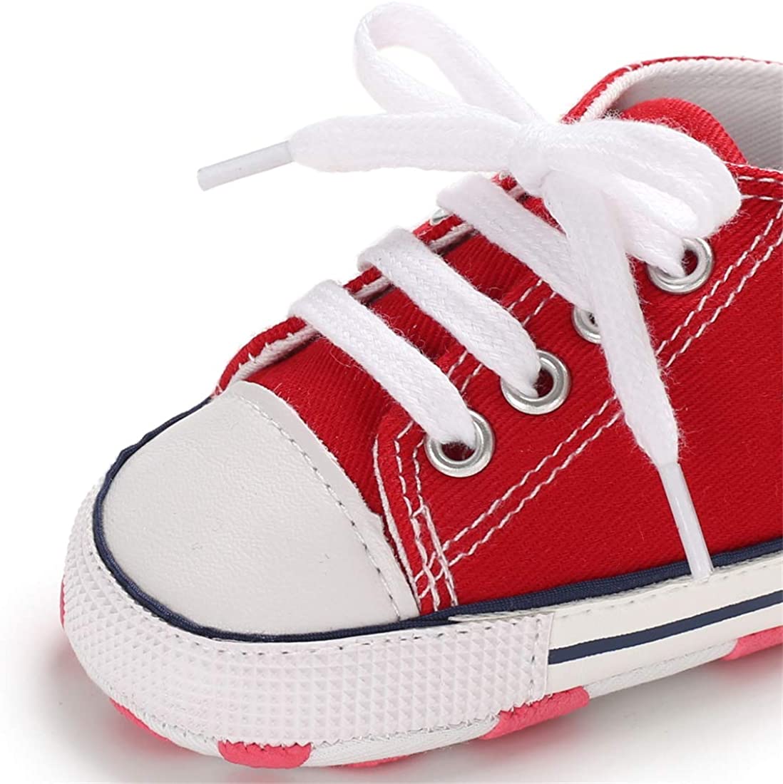 Unisex High Top Sneaker Soft Anti-Slip Sole Newborn Infant Denim Shoes Visit