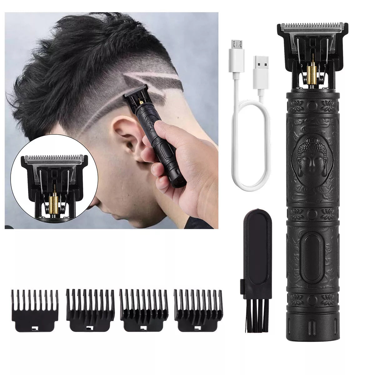 Pro Zero Gapped Cordless T-Outliner Hair Clipper Electric Trimmer Kit Wireless Free Shipping Shop