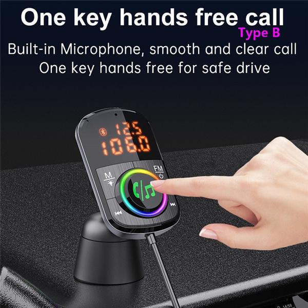 PD18W and QC3.0 Bluetooth 5.0 Car Radio Adapter Dual Fast Charging Port Wireless FM Audio Hands Free Car Kit Receiver Discount Manchester