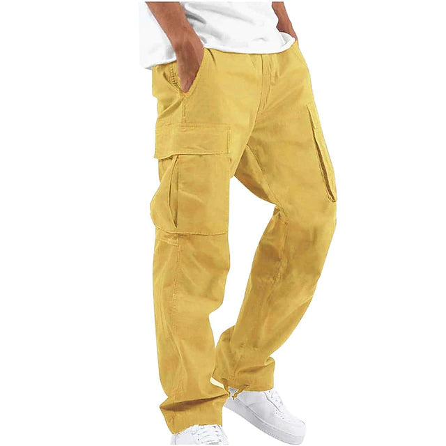 Men's Cargo Pants Trousers Drawstring Elastic Waist Multi Pocket Websites Online