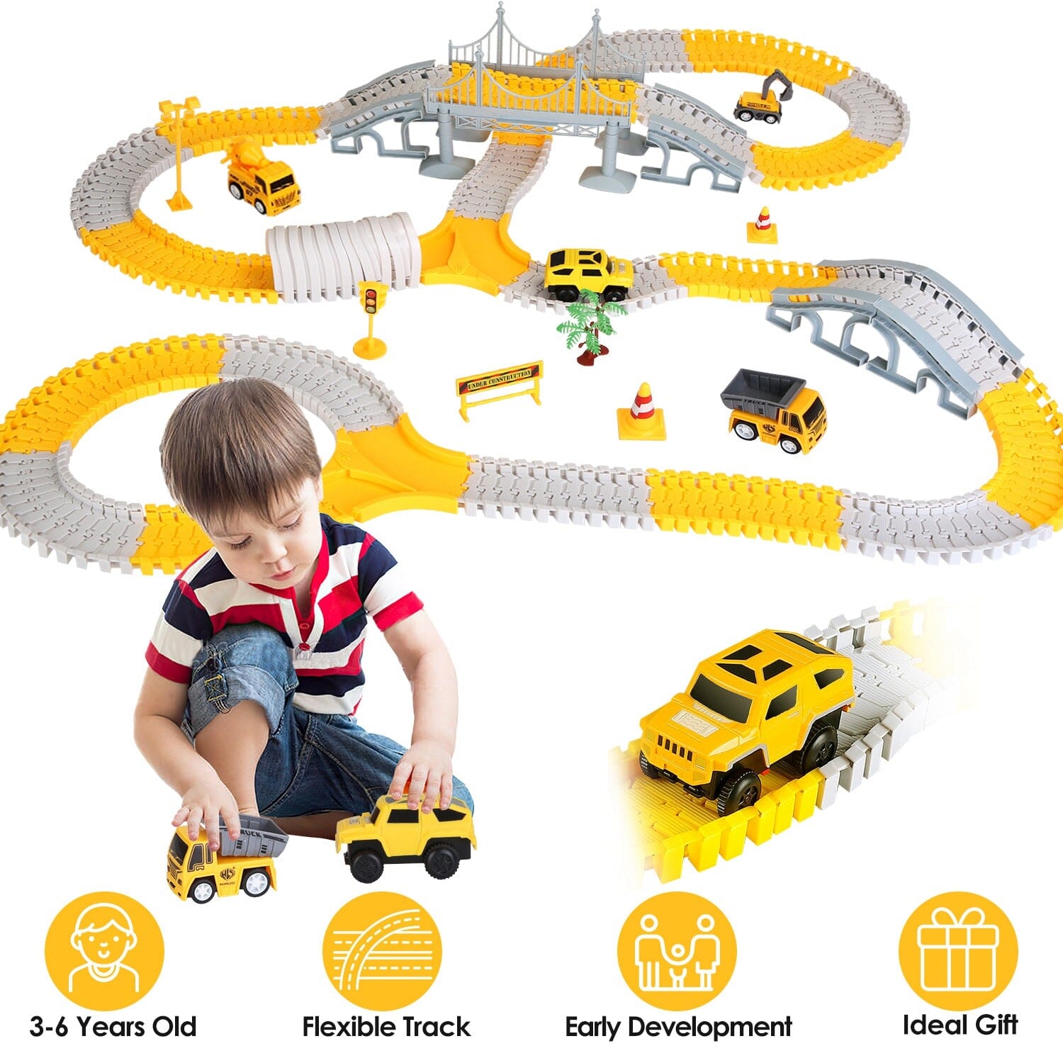 340-Piece: Construction Race Track Toy Set Discount Pices