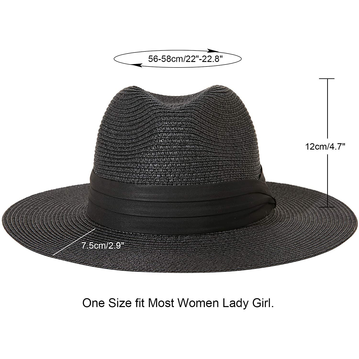 Women Wide Brim Straw Panama Roll up Hat With Mastercard Cheap Pice