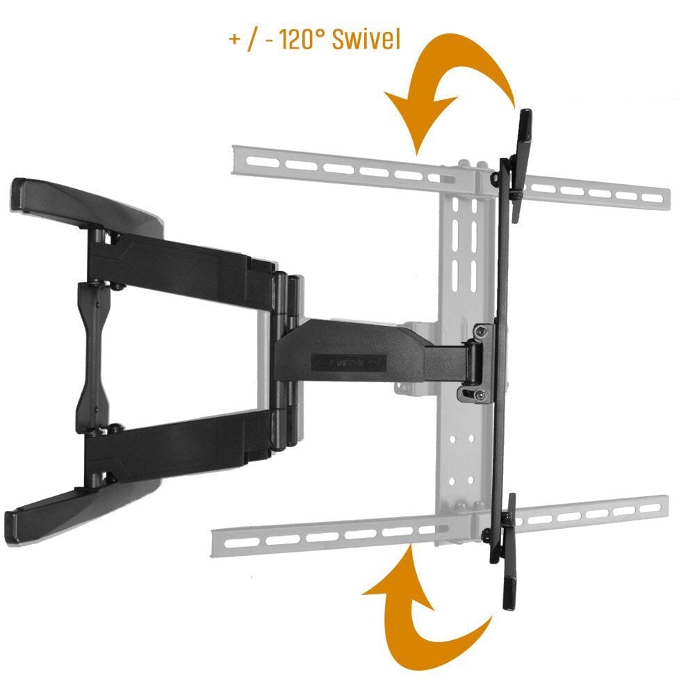 Full motion Articulating TV Wall Mount/ TV Bracket for Curved & Flat Panel TV, Fits 32 to 80 TVs 600X400 VESA Inc 10ft HDMI Cable and Bubble Level- Koramzi KWM3664AT-PRO Cheap Sale Countdown Package