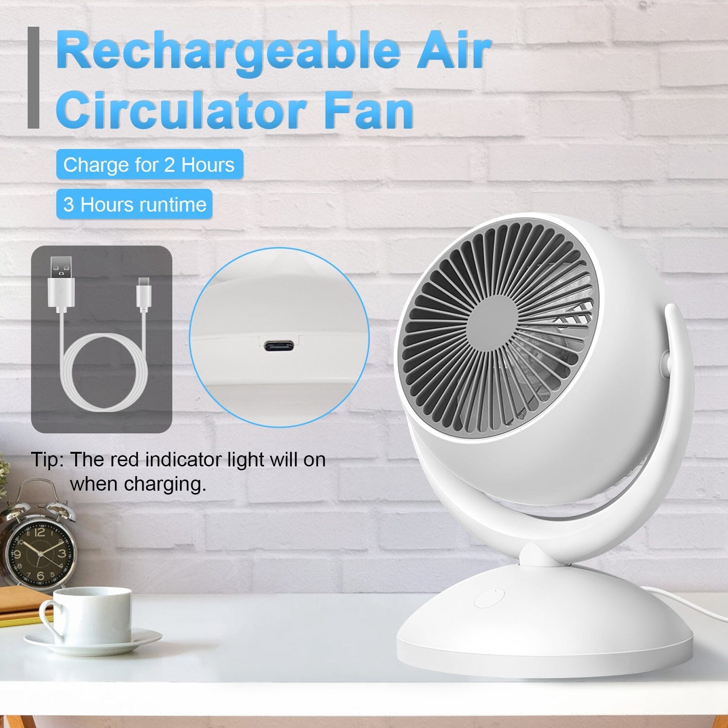 Desk Air Circulator Fan 4 Speed Adjustment Discount Explore