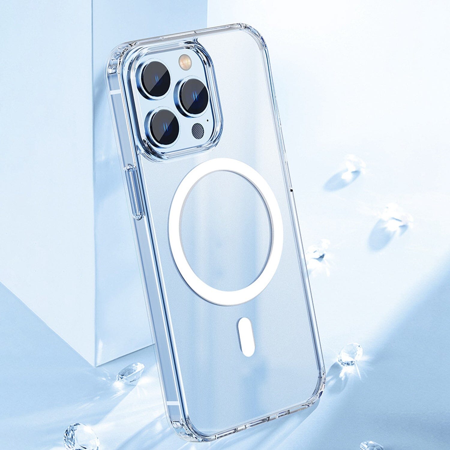 Magnetic Clear Phone Case Shockproof  Transparent Phone Cover Purchase Cheap Pice