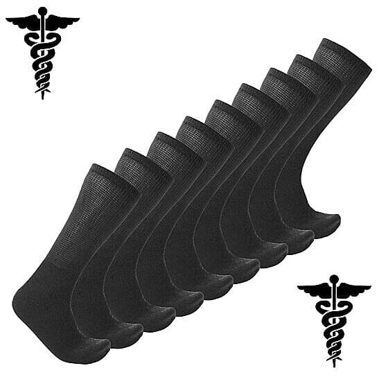 9-Pairs: Physician Approved Health Diabetic Crew Circulatory Socks Limited Edition Sale Online