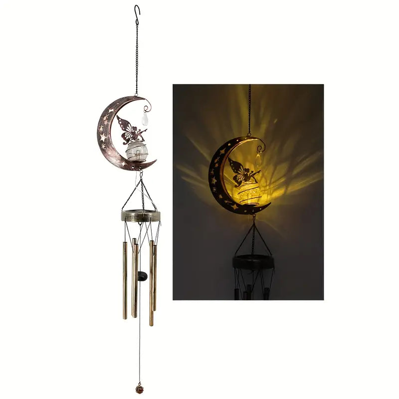 Moon Fairy Solar Wind Chimes Outdoor Free Shipping Sale Online