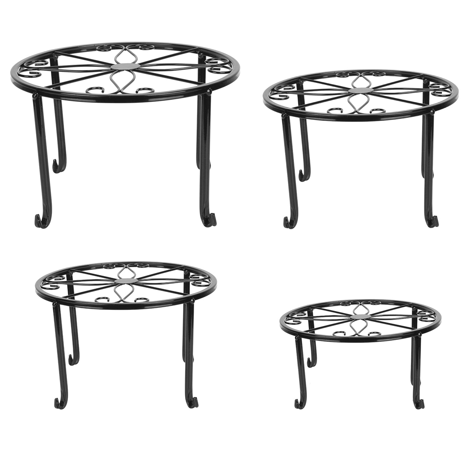 4-Pack: Iron Plotted Plant Stands Outlet