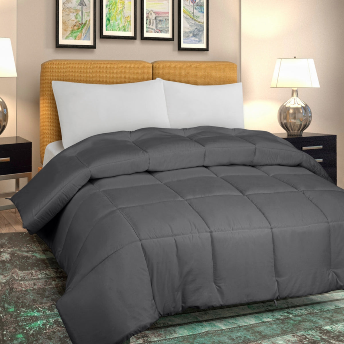 Royale All Season Down Alternative Bedding Lightweight Quilted Comforter with Corner Tabs Cheap Cost