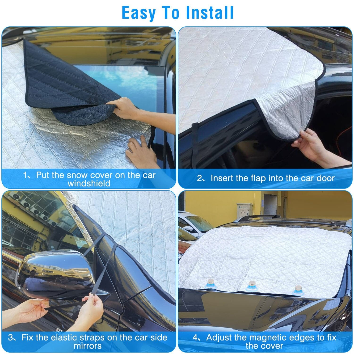 Car Windshield Snow Cover Wind-Proof Magnetic With Credit Card Cheap Pice