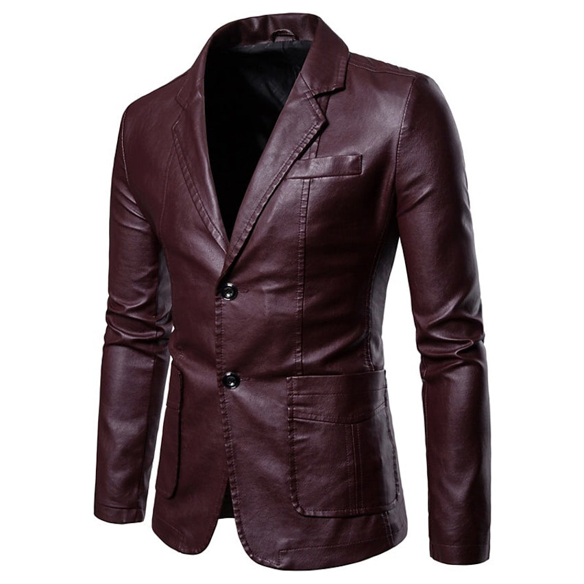 Men's Blazer Faux Leather Jacket Buy Cheap Looking For