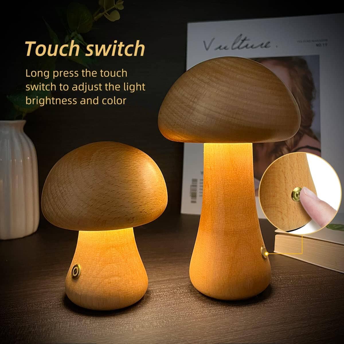 LED Rechargeable Creative Mushroom Table Lamp Pick A Best Sale Online