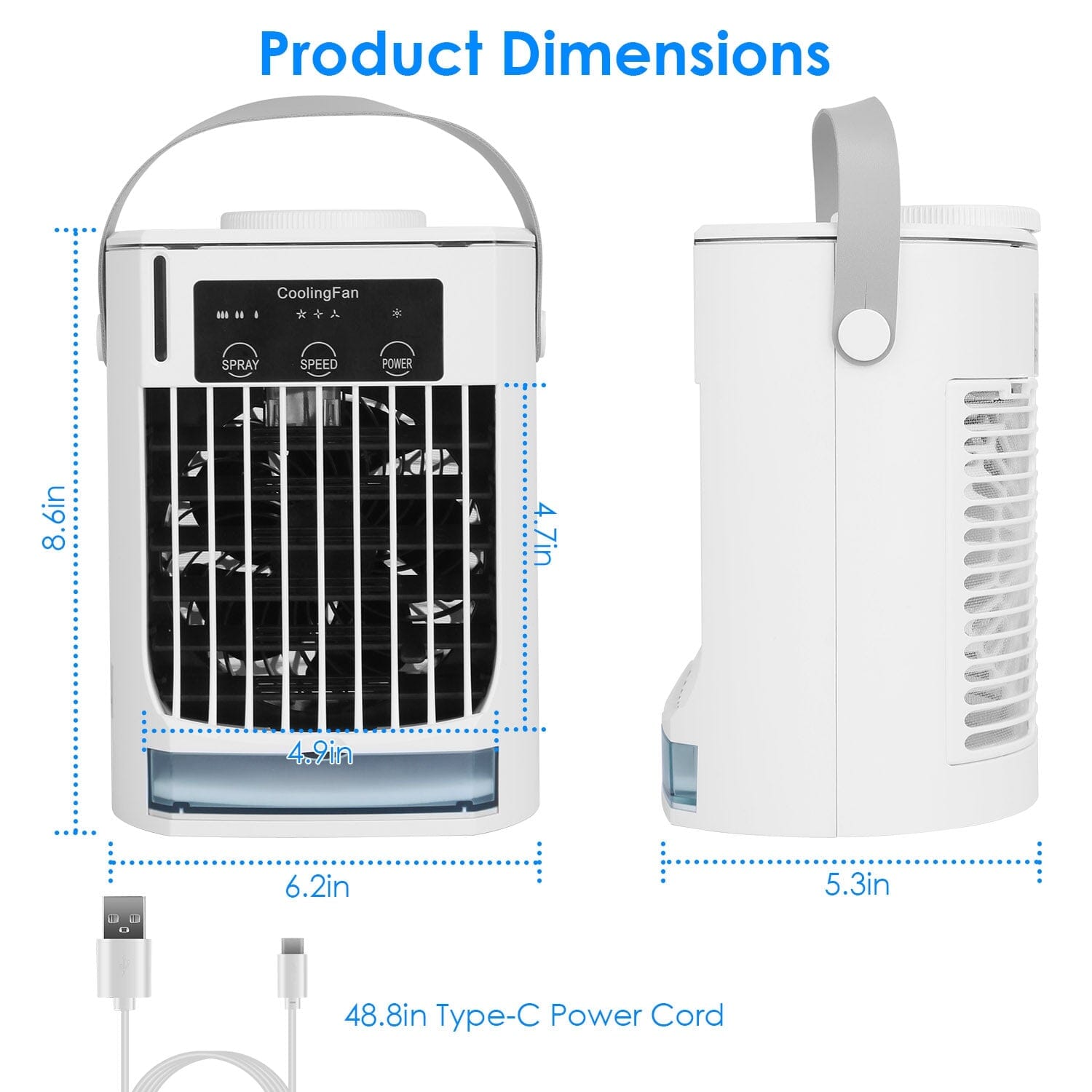 Portable Air Conditioner Fan Evaporative Humidifier 3 Speed Spray Cheap Sale Good Selling