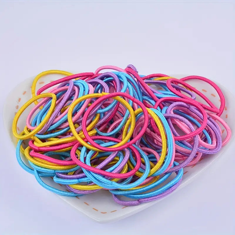 100-Pieces: High Elastic Leather Hair Rope Ponytail Bands - Seamless For Sale Free Shipping