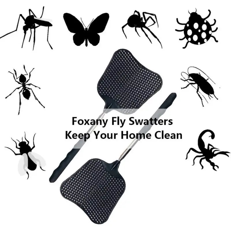 2-Pieces: Heavy Duty Telescopic Fly Swatter Set High Quality Cheap Pice