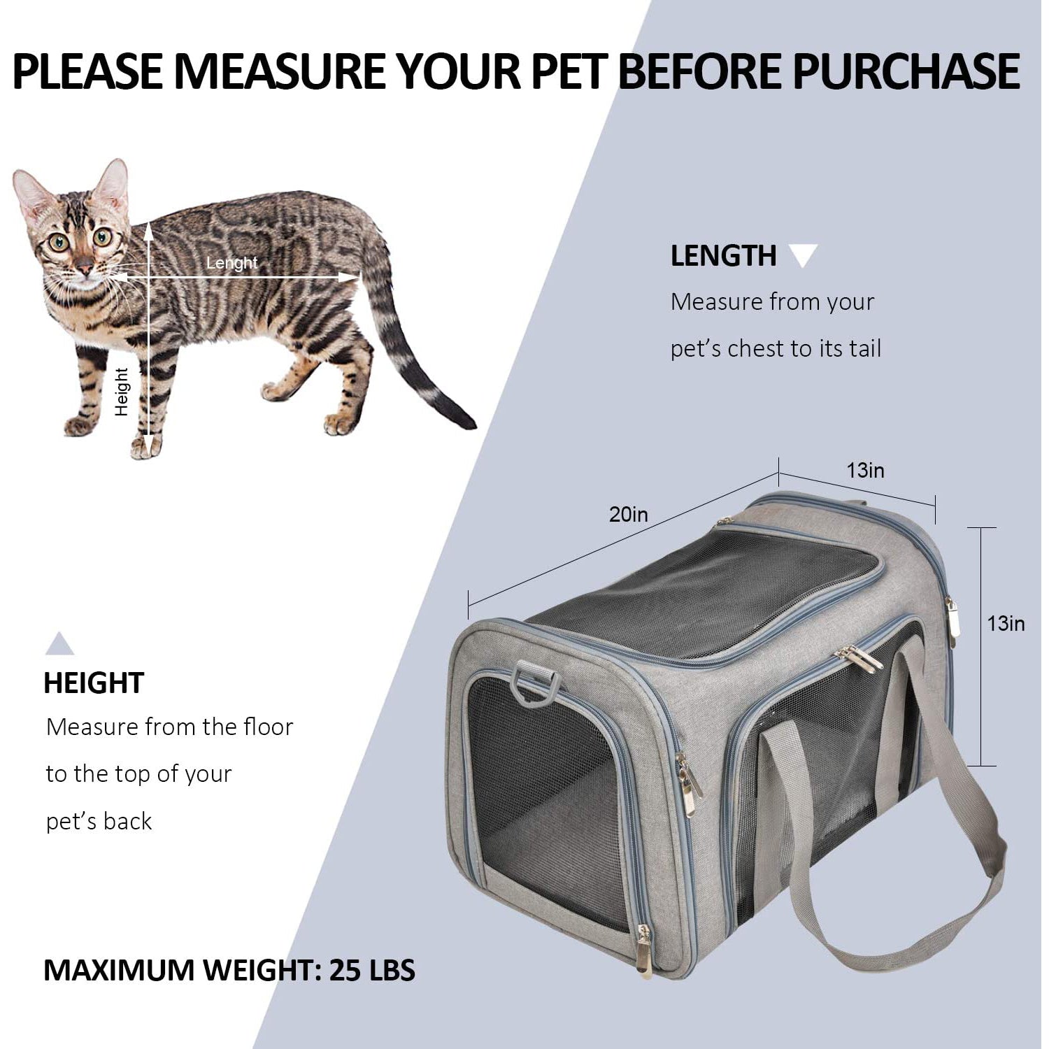 Collapsible Cat Dog Carrier 100% Original