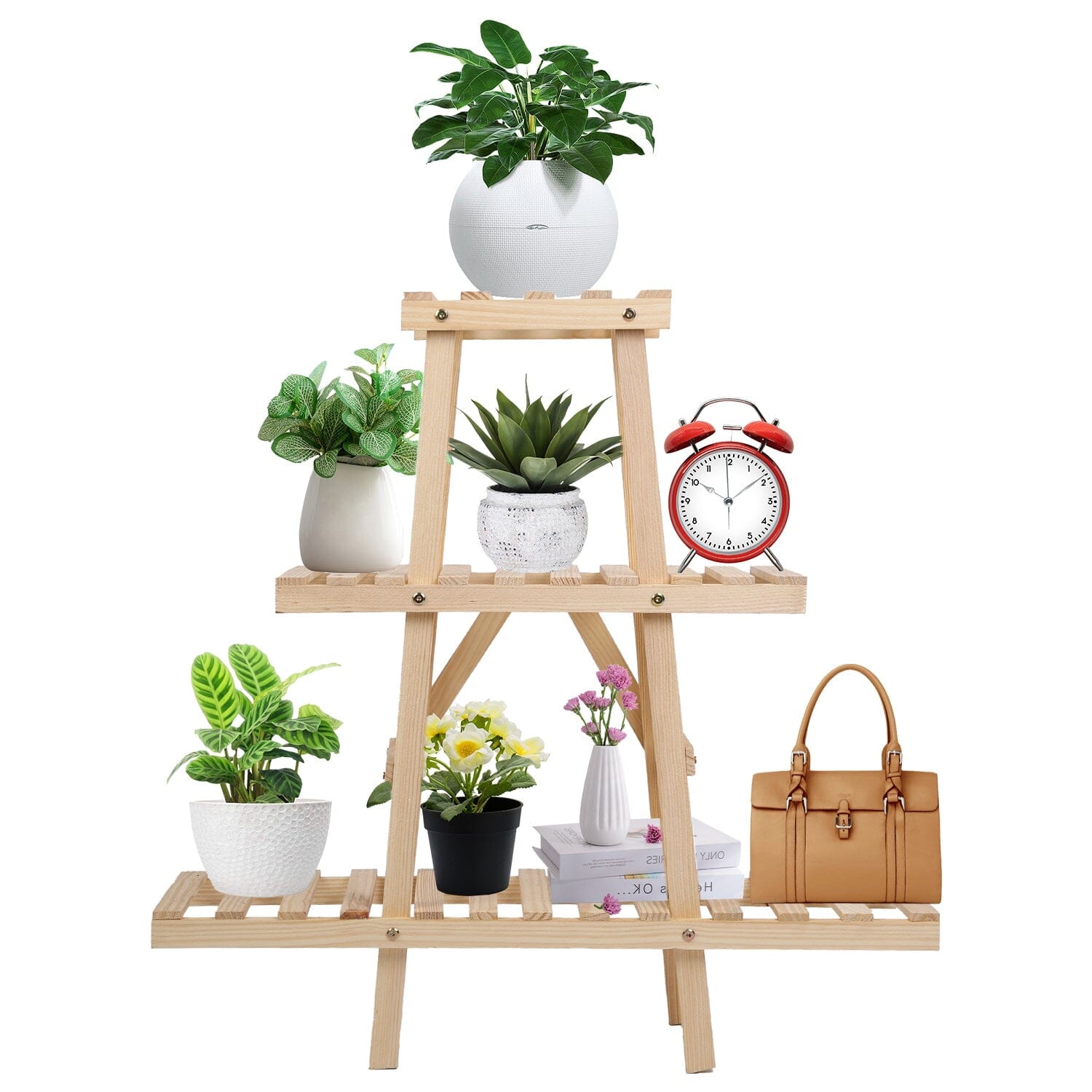 3-Tier Potted Flower Shelf Multi-tier Flower Pot Rack Holder Triangle Ladder Pay With Visa Cheap Pice