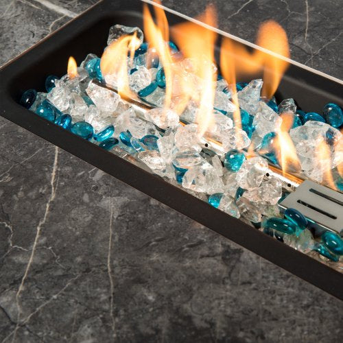 32 Outdoor Rattan Propane Gas Fire Table with Tile Tabletop Cost Cheap Online