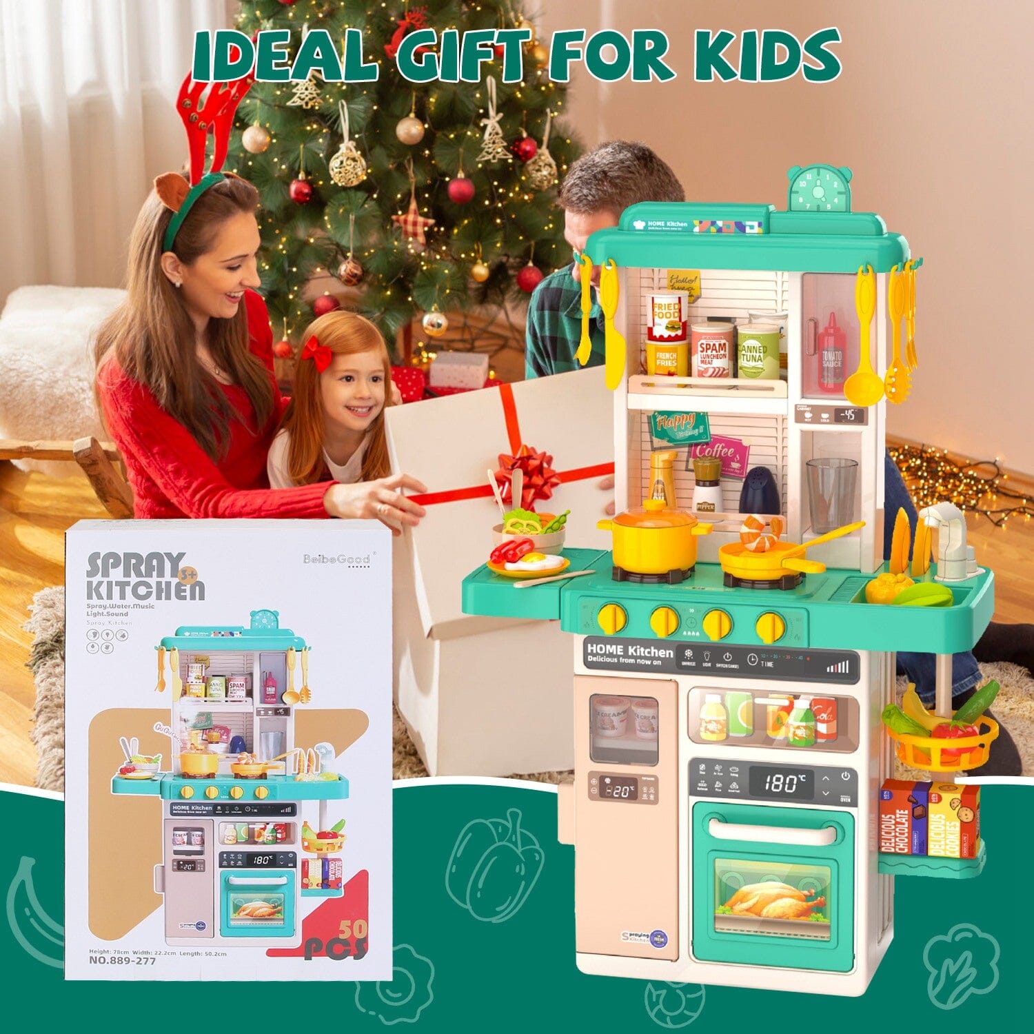 Kids Kitchen Play Set Interactive Pretend Kitchen Toys Cookware Pictures Online