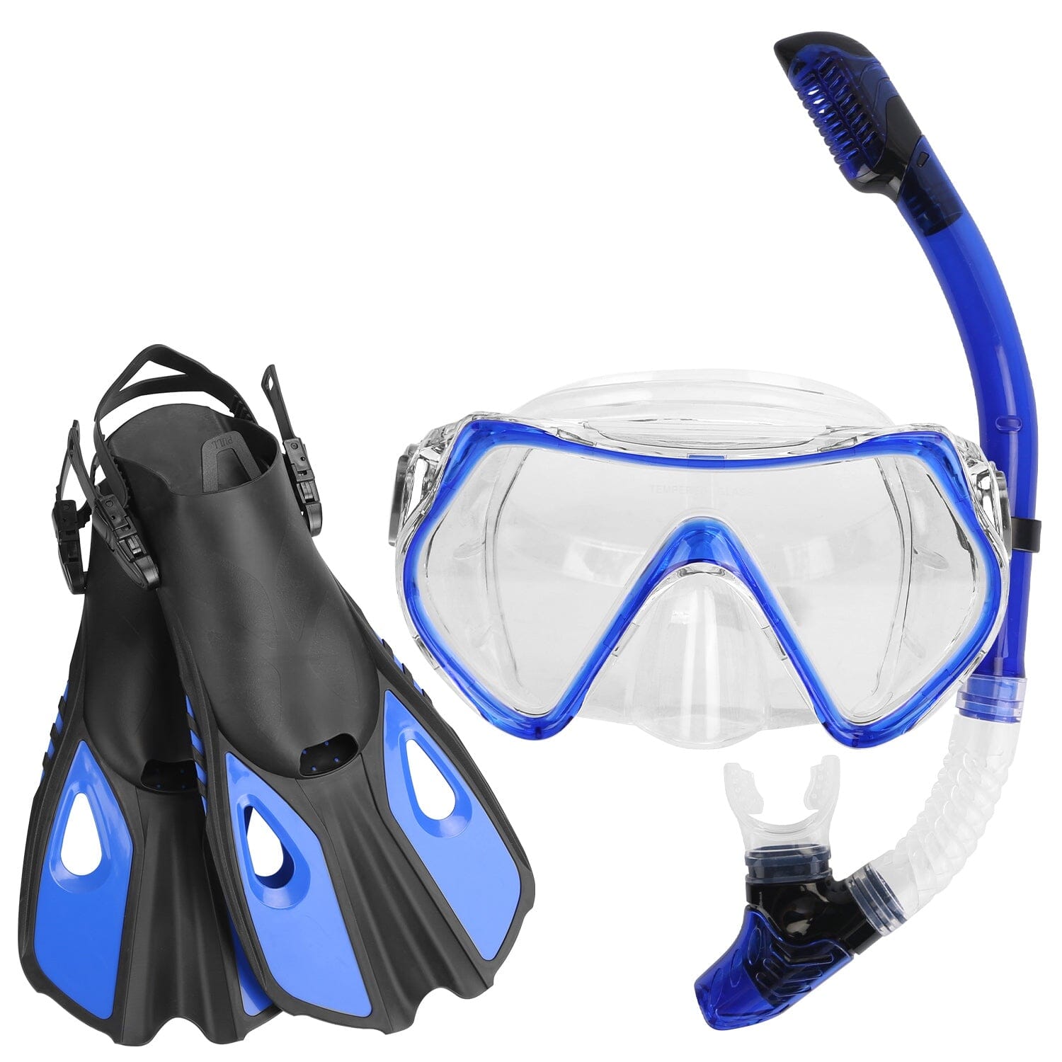 Snorkling Gear Mask Fin Set with Adjustable Swim Fins Cheap Sale Comfortable