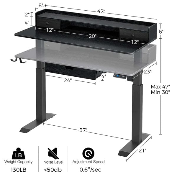 Rolanstar Single Motor Free Standing Electric Height Adjustable Desk Cheap Sale Low Pice Fee Shipping