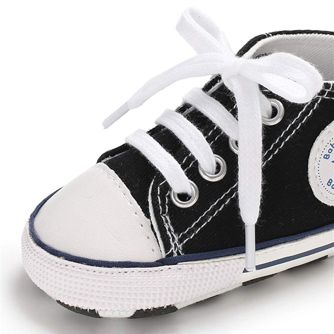 Unisex High Top Sneaker Soft Anti-Slip Sole Newborn Infant Denim Shoes Visit