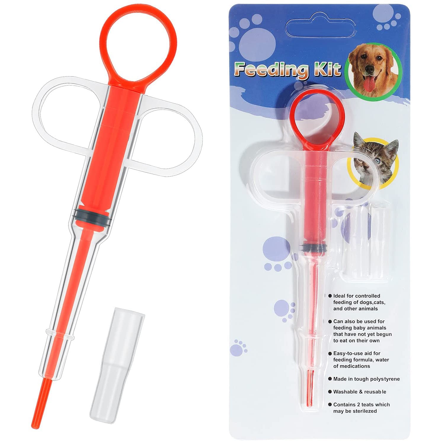 2-Piece: Pet Tablet Syringe Pusher High Quality For Sale