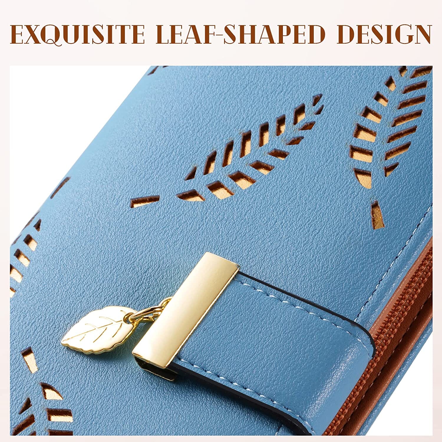 Sweet Cute Women's Long Leaf Bifold Wallet Cheap Sale Collections