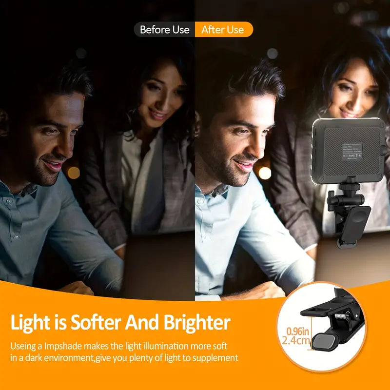 80 LED Clip-On Rechargeable Selfie Ring Light Discount Popular