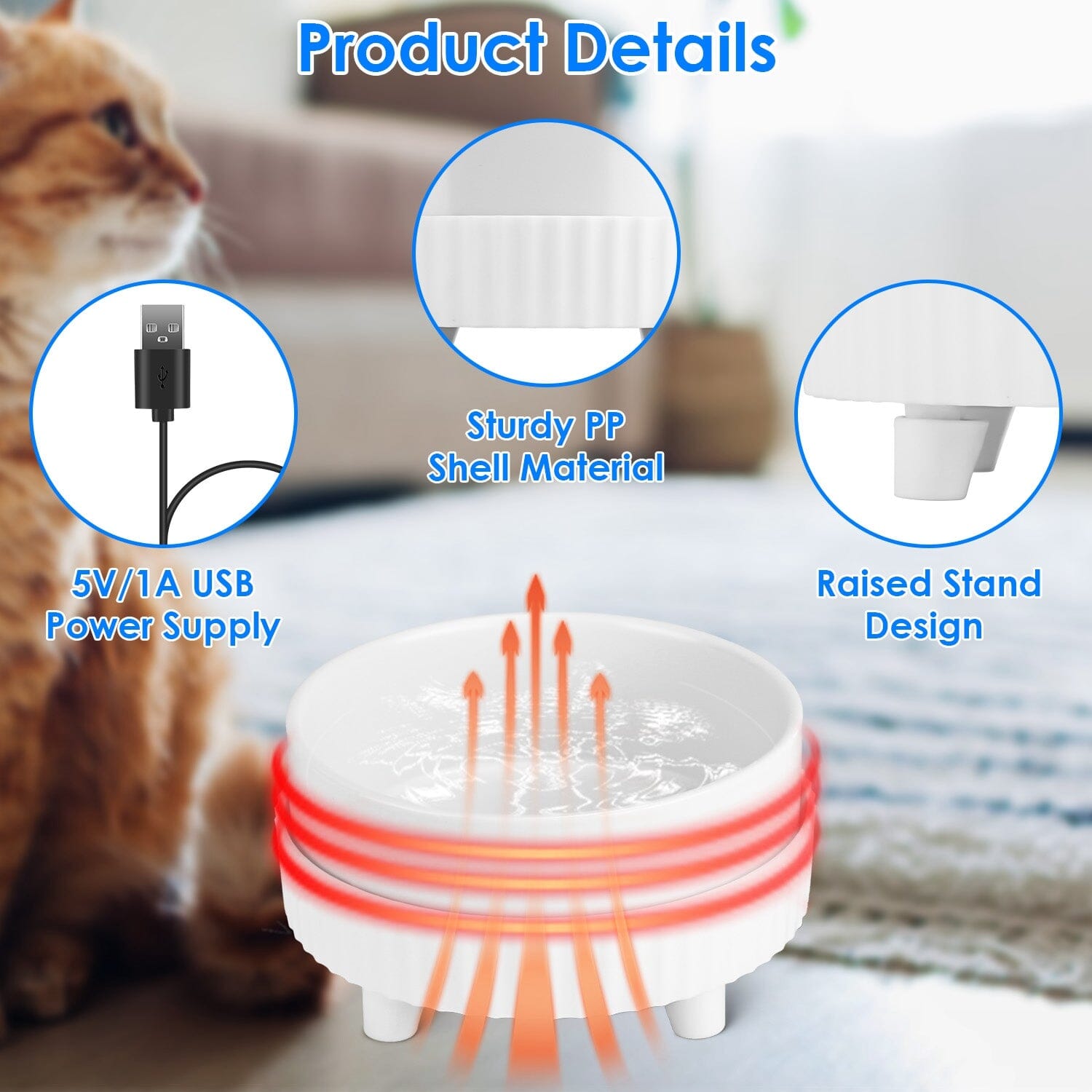 Ceramic Heated Pet Water Bowl Food Warmer Discount View