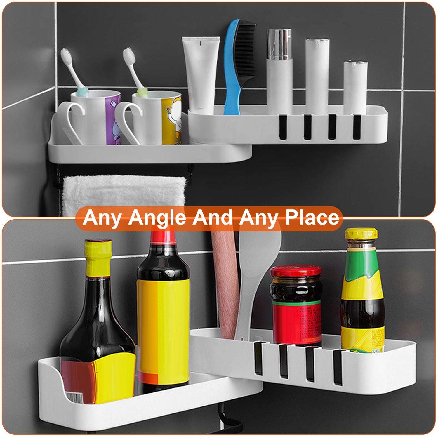 180° Rotatable Bathroom Corner Caddy Shelf Outlet Pices