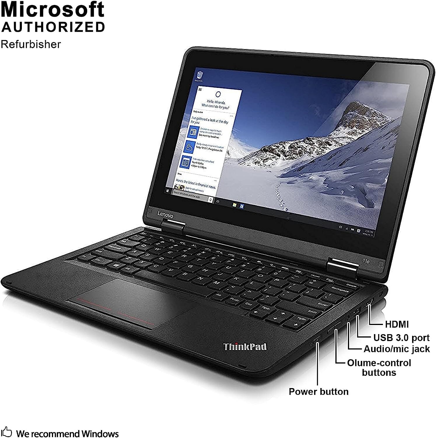 Lenovo 11.6 Touchscreen Chromebook 11E 4th Gen N3450 4GB RAM 128GB SSD Storage Windows 10 (Refurbished) Enjoy Cheap Online