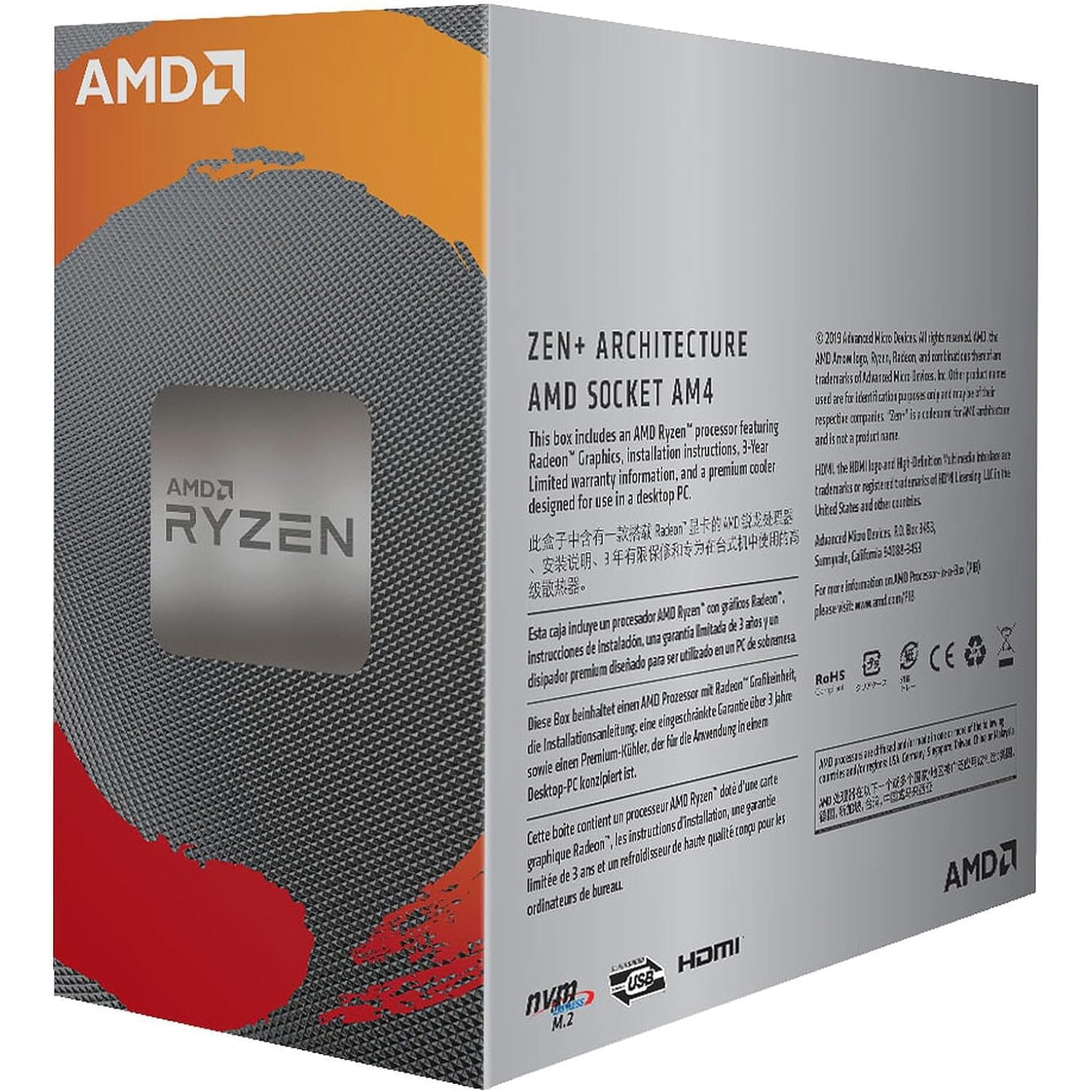 AMD Ryzen 3 3200G 4-Core Unlocked Desktop Processor with Radeon Graphics  (Refurbished) Quality Free Shipping Low Pice