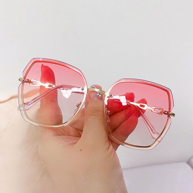 Metal Trimming Oversized Rhinestones Gradient Sun Glasses Cheap Online Store Manchester