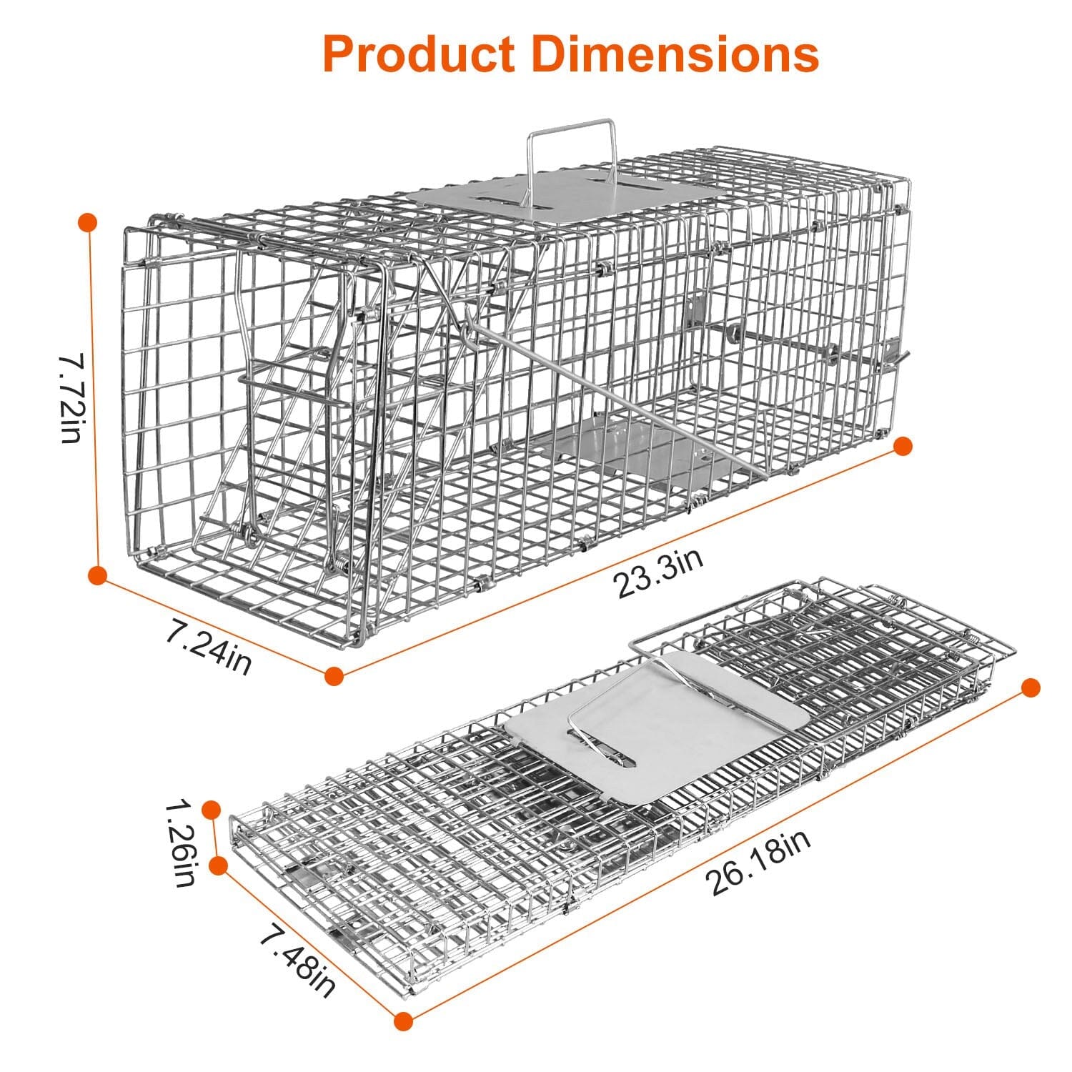 Humane Live Animal Rodent Cage Collapsible Galvanized Wire Inexpensive Sale Online