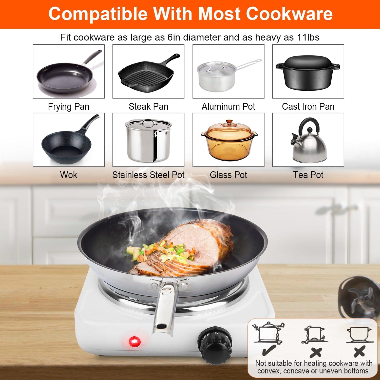 Portable Coil Heating Hot Plate Stove Countertop Manchester Great Sale Online