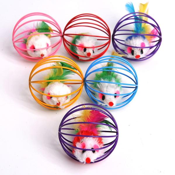 5-Pack: Pet Cat Kitten Playing Mouse Ball Cage Fashion Style For Sale